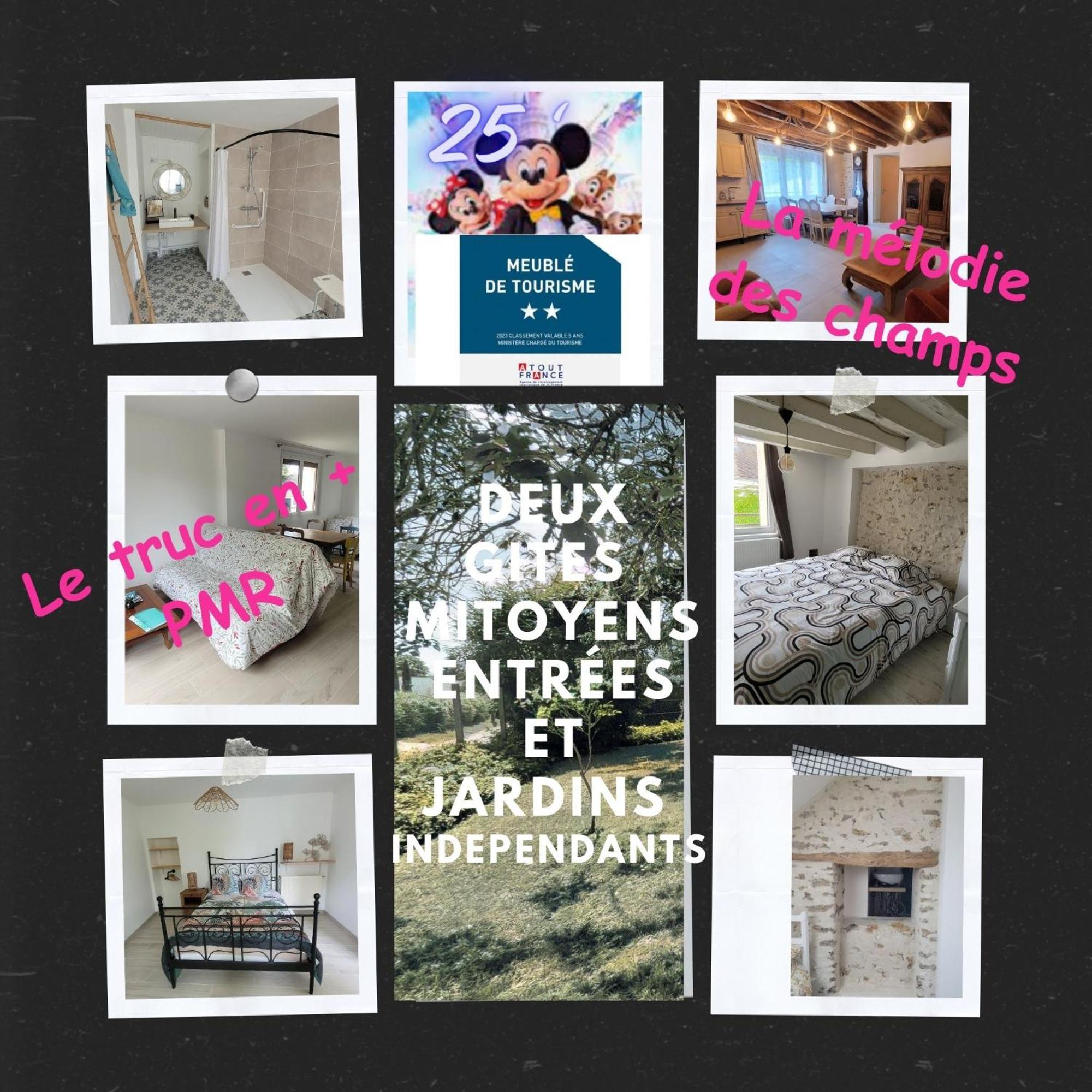 Le Truc En Plus, Accessibles Pmr, Appartement 45 M2 Mitoyen Dans Une Maison Avec Un Autre Appartement Guérard Exterior foto